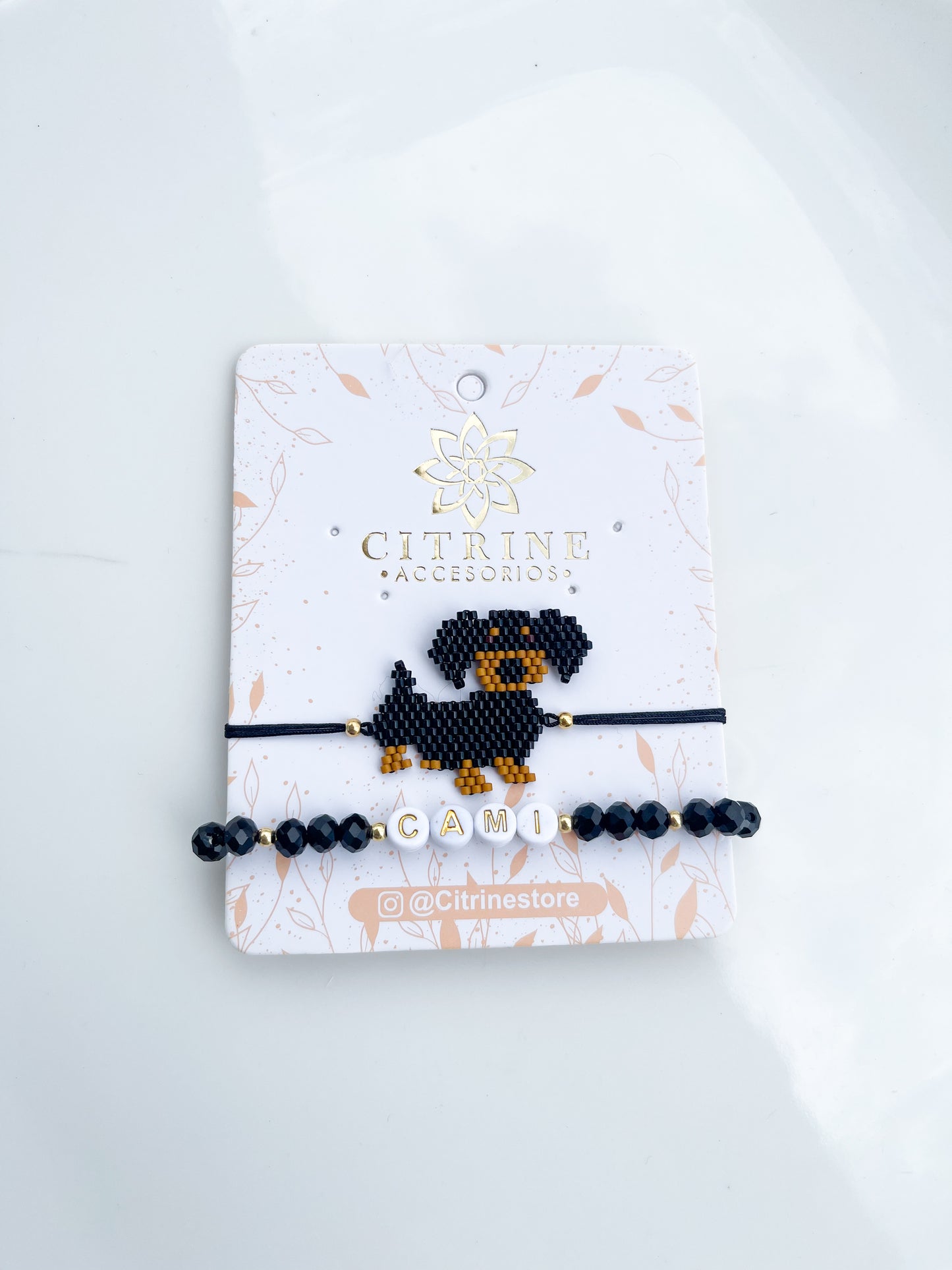 Set pulseras perro salchicha